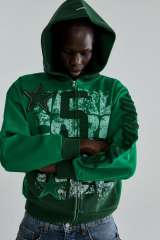 1:1 quality version 28478613 Patchwork Embroidery Rhinestone Five-Pointed Star hoodie