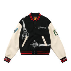 28485548 Back Skeleton Embroidered Baseball Jacket 2 colors