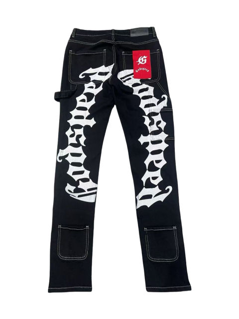 1:1 quality version 28485610 Color-Blocked Letter Print Jeans