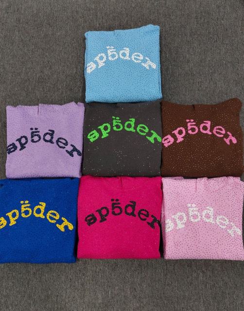 1:1 Top Quality Sp5der VVS Rhinestone Hoodie