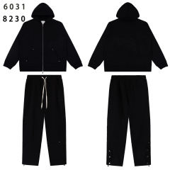28481749 Minimalist Logo Print Zipper Hoodie & Pants Set 4 colors