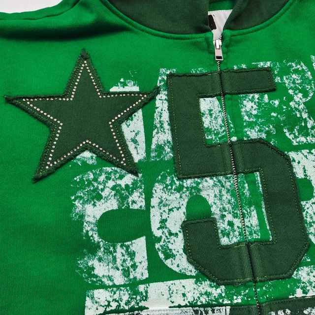 1:1 quality version 28478613 Patchwork Embroidery Rhinestone Five-Pointed Star hoodie