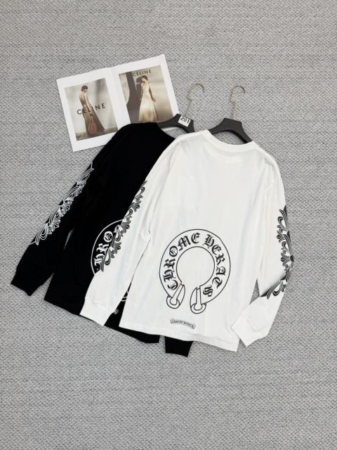 1:1 Quality CH Flag Logo Long Sleeve T-Shirt Black White