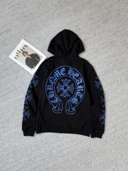 1:1 Quality CH Blue Logo Hoodie Black
