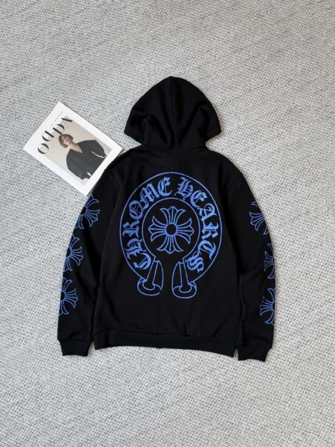 1:1 Quality CH Blue Logo Hoodie Black