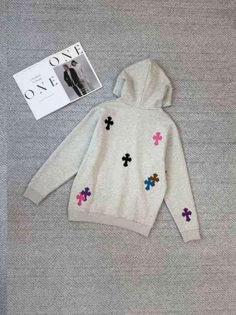 1:1 Quality CH Colorful Logo Hoodie Gray
