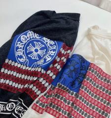 1:1 Quality CH Flag Logo Long Sleeve T-Shirt Black White