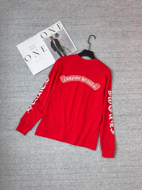 1:1 Quality CH Banner Long Sleeve T-Shirt Red