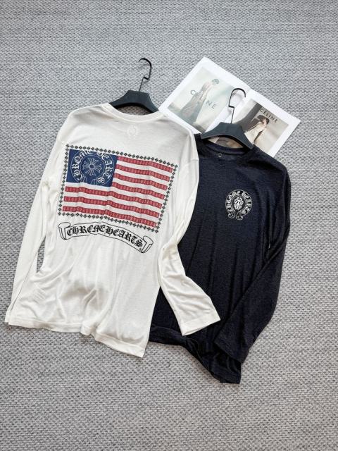 1:1 Quality CH Flag Logo Long Sleeve T-Shirt Black White