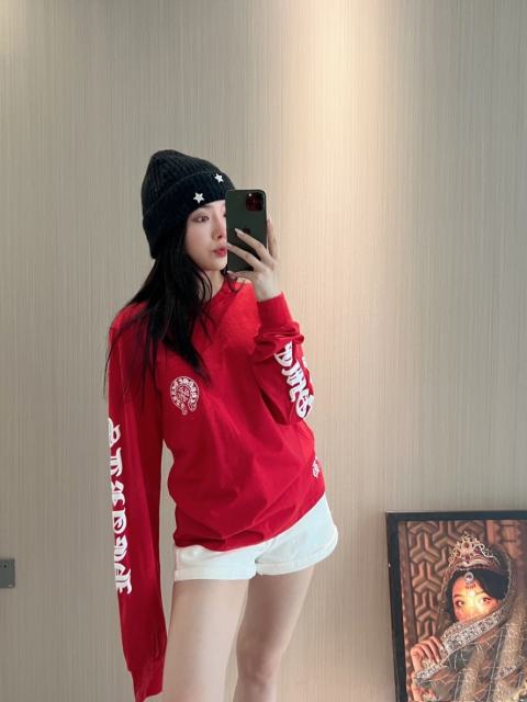1:1 Quality CH Banner Long Sleeve T-Shirt Red