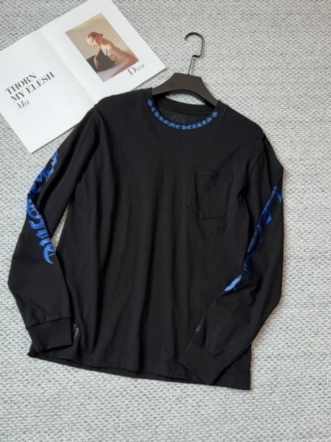 1:1 Quality CH Blue Logo Long Sleeve T-Shirt Black