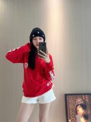 1:1 Quality CH Banner Long Sleeve T-Shirt Red