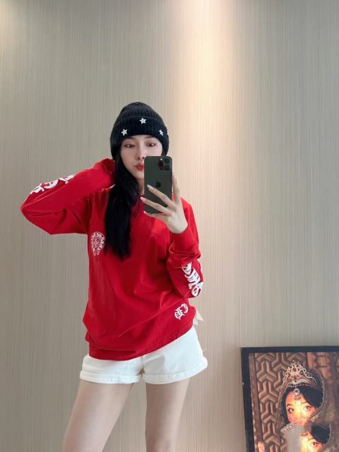 1:1 Quality CH Banner Long Sleeve T-Shirt Red