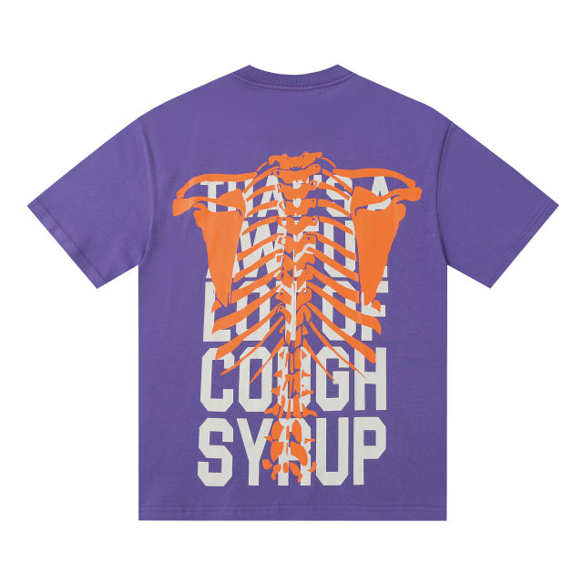 Cough Syrup Skeleton Letter Print Tee 3 colors 28496619