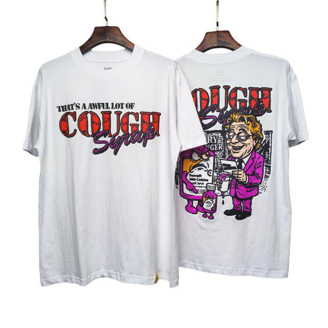 Cough Syrup  Fun Portrait Letter Print Tee 2 colors