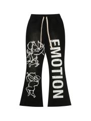 28475745 Logo Print Washed Version  Cupid  Flared sweatpants 2 colors