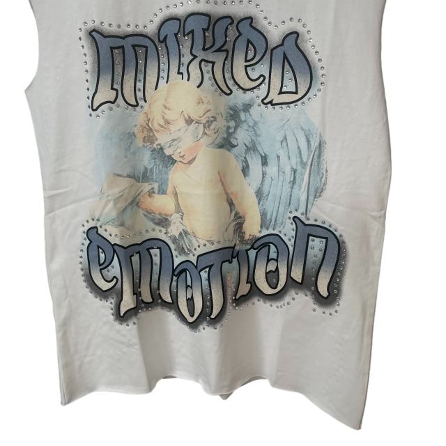 28475726 Angel Print Rhinestone Vest