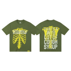 Cough Syrup Skeleton Letter Print Tee 3 colors 28496619