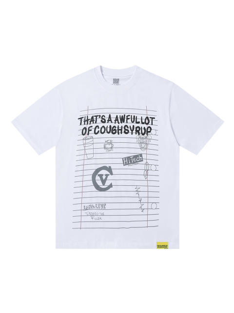 Cough Syrup Messy Notes Print Tee 2 colors 28496712