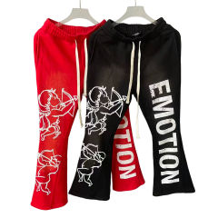 28475745 Logo Print Washed Version  Cupid  Flared sweatpants 2 colors
