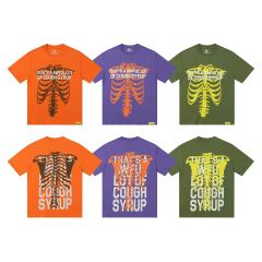 Cough Syrup Skeleton Letter Print Tee 3 colors 28496619