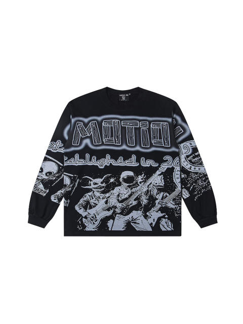 28462020 Astronaut Band printed Long Sleeve T-Shirt