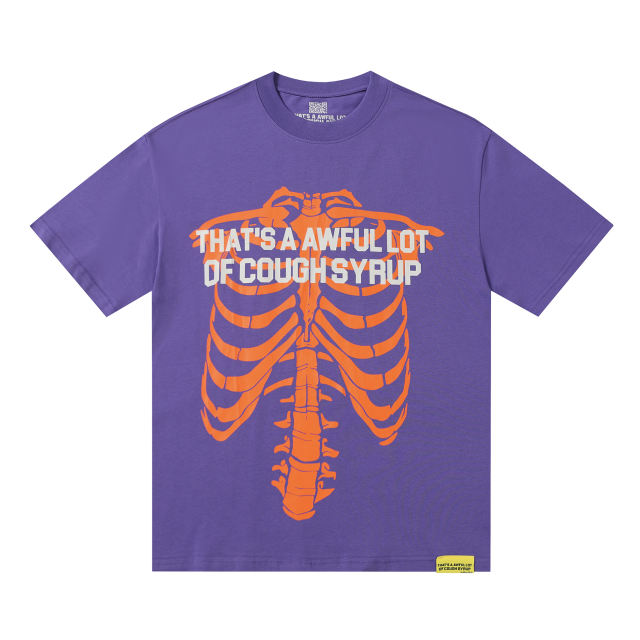 Cough Syrup Skeleton Letter Print Tee 3 colors 28496619