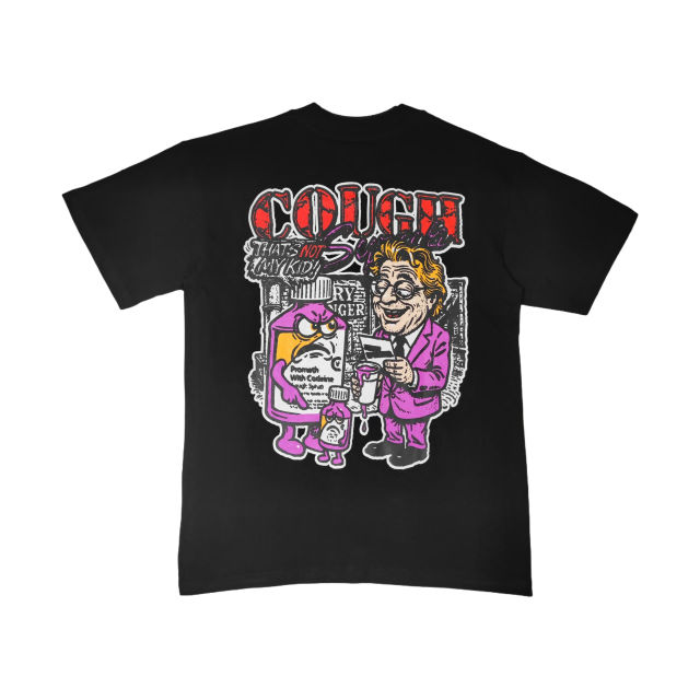 Cough Syrup  Fun Portrait Letter Print Tee 2 colors