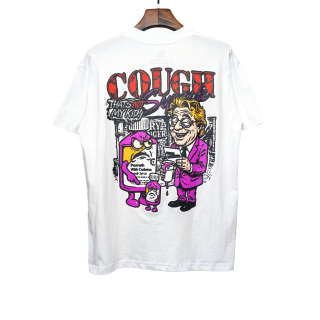 Cough Syrup  Fun Portrait Letter Print Tee 2 colors
