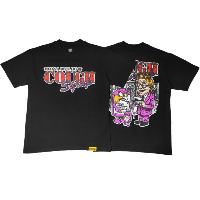 Cough Syrup  Fun Portrait Letter Print Tee 2 colors