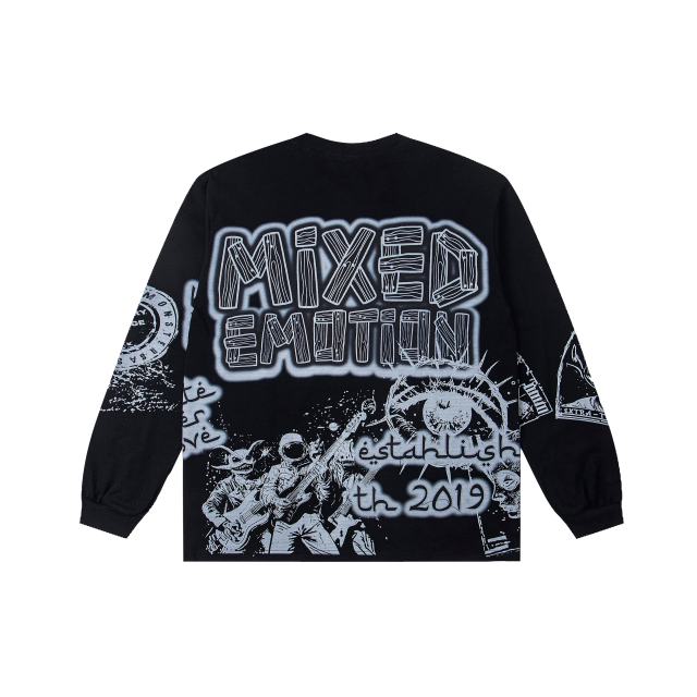 28462020 Astronaut Band printed Long Sleeve T-Shirt