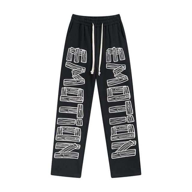 Mixed Emotion Sketch Sweatpants Black