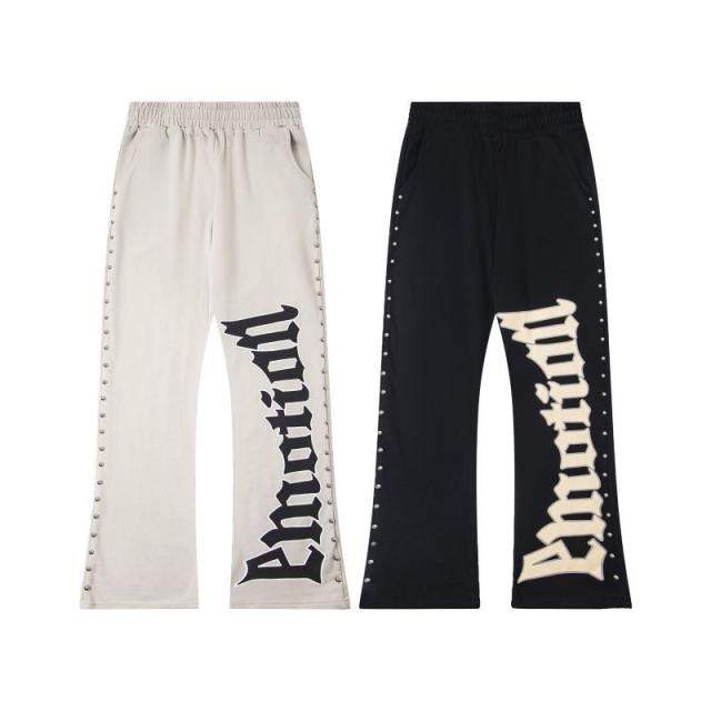 Mixed Emotion Logo printed beaded on both sides sweatpants