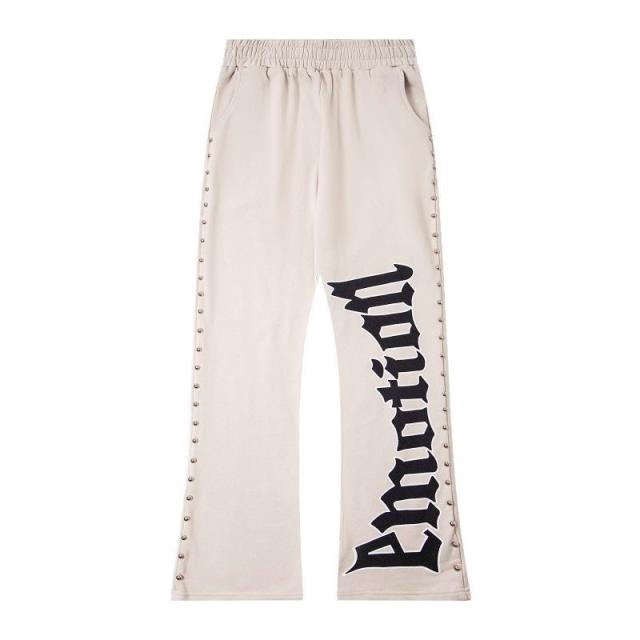Mixed Emotion Logo printed beaded on both sides sweatpants
