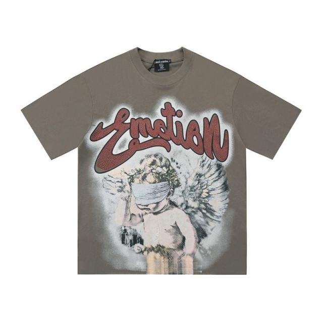 Mixed Emotion Rhinestone Angel T-Shirt Tee