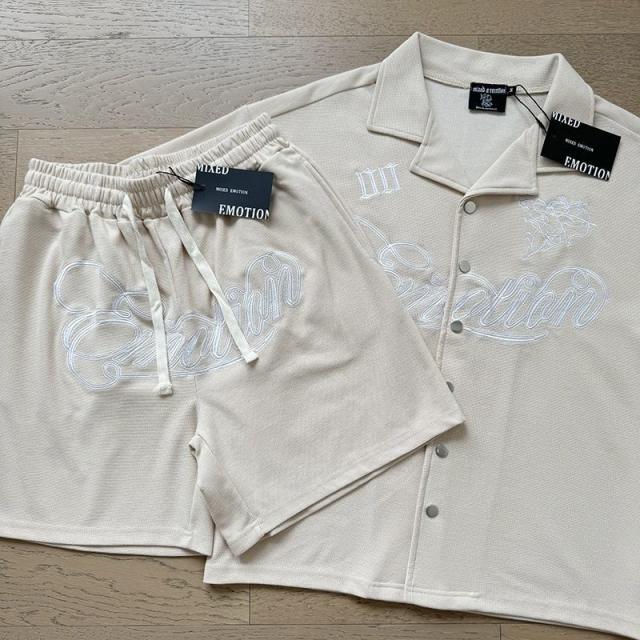 Mixed Emotion Waffle Shirt & Shorts