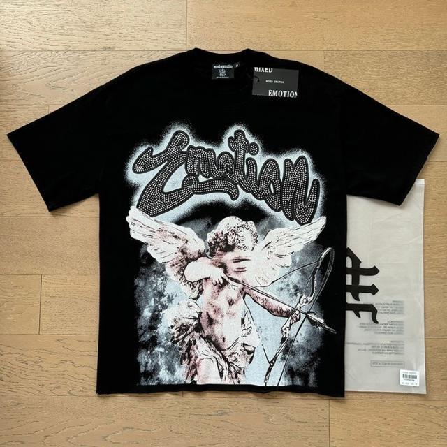 Mixed Emotion Rhinestone Angel T-Shirt Tee