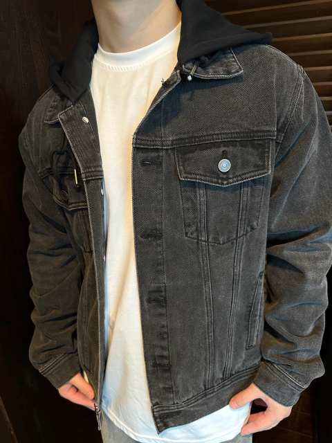 1:1 quality version 28452734 hooded denim jacket