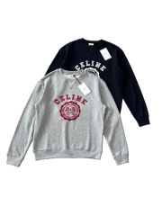 Flocked Print Crewneck Pullover Sweatshirt 2 colors 28496849