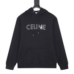Rhinestone Letter Hoodie 28493508