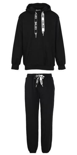 1:1 quality version knitted letter hoodie & pants set 2 colors 28491939