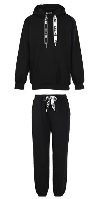 1:1 quality version knitted letter hoodie & pants set 2 colors 28491939