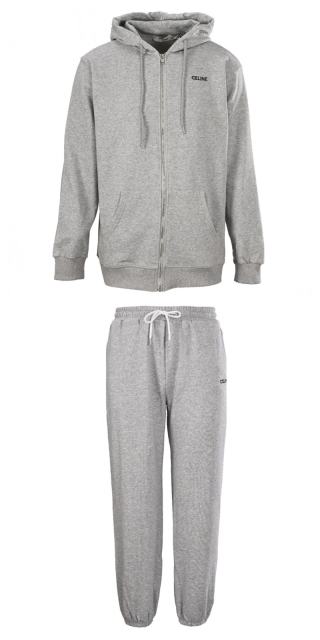1:1 quality version basic letter embroidery zip-up hoodie & pants set 2 colors 28491938