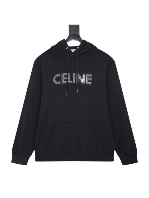 Rhinestone Letter Hoodie 28493508