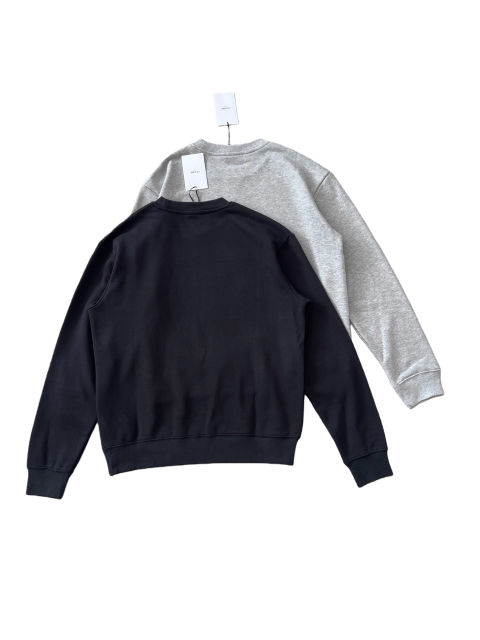 Flocked Print Crewneck Pullover Sweatshirt 2 colors 28496849