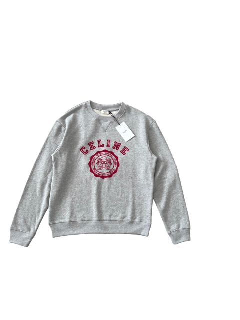 Flocked Print Crewneck Pullover Sweatshirt 2 colors 28496849