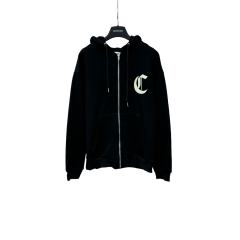 1:1 quality version embroidered zipper hoodie 28491781