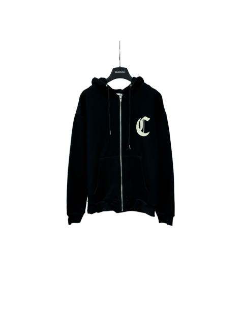 1:1 quality version embroidered zipper hoodie 28491781