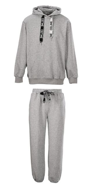 1:1 quality version knitted letter hoodie & pants set 2 colors 28491939