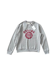 Flocked Print Crewneck Pullover Sweatshirt 2 colors 28496849